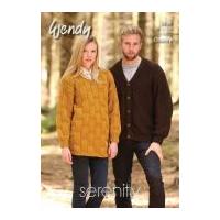 Wendy Mens & Ladies Sweater & Cardigan Serenity Knitting Pattern 5834 Chunky