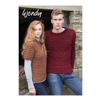 Wendy Mens & Ladies Sweaters Serenity Knitting Pattern 5858 Super Chunky
