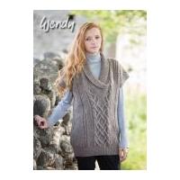 wendy ladies tunic top knitting pattern 5865 aran