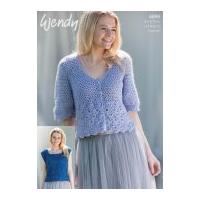 Wendy Ladies Top & Cardigan Celeste Crochet Pattern 6000 DK