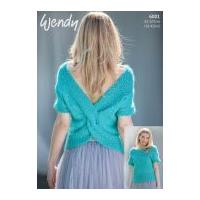 wendy ladies back crossover top celeste knitting pattern 6001 dk