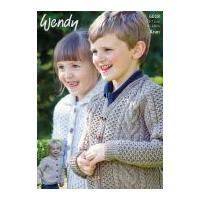 wendy childrens cardigans knitting pattern 6018 aran