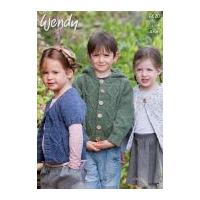 wendy childrens jacket cardigan knitting pattern 6020 aran