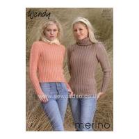 Wendy Ladies Sweaters Merino Knitting Pattern 5637 DK