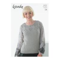 wendy ladies sweater merino knitting pattern 5721 dk