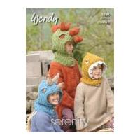 Wendy Childrens Novelty Hats Serenity Knitting Pattern 5830 Chunky