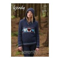 Wendy Ladies Hooded Sweater Serenity Knitting Pattern 5833 Chunky