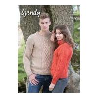 Wendy Mens & Ladies Sweaters Merino, Serenity & Mode Knitting Pattern 5846 Chunky