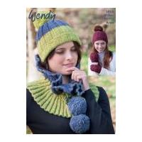 wendy ladies hats cowl mittens cairn knitting pattern 5913 aran
