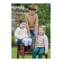 Wendy Childrens Sweaters Knitting Pattern 6016 Aran