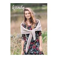 wendy ladies wrap shawl knitting pattern 5954 aran