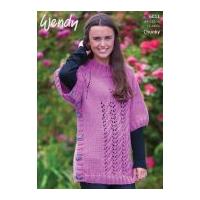 Wendy Ladies Poncho Sweater Mode Knitting Pattern 6011 Chunky