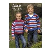 Wendy Childrens Sweaters Merino Knitting Pattern 5646 Chunky