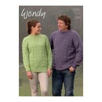 wendy mens ladies sweaters merino mode knitting pattern 5682 dk
