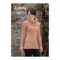 Wendy Ladies Sweater Merino Knitting Pattern 5812 DK