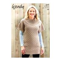 Wendy Ladies Sweater Top Knitting Pattern 5928 DK