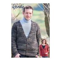 Wendy Mens & Ladies Cardigans Evolve Knitting Pattern 5906 Chunky