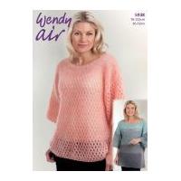 wendy ladies tops air knitting pattern 5938 4 ply