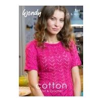 Wendy Knitting & Crochet Pattern Book Cotton Knit & Crochet 366 4 Ply, DK