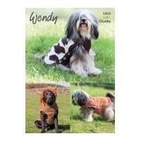 Wendy Dog Coats Mode, Merino & Serenity Knitting Pattern 5959 Chunky