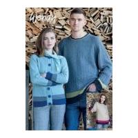 Wendy Mens & Ladies Sweater & Cardigan Pixile Knitting Pattern 5990 DK
