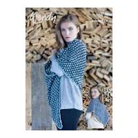 Wendy Ladies Tiangular Shawl Pixile Crochet Pattern 5991 DK