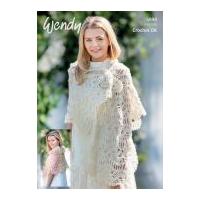 wendy ladies lace stole fleur crochet pattern 5994 dk