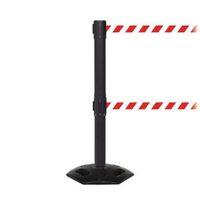 weathermaster 250 twin black post 34m redwhite diagonal belt web