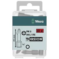 Wera 05072414001 Premium Torsion 1/4in Hex Drive Phillips Bits PH2...