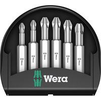 Wera 05056471001 Mini-Check Pozidriv Bits 50mm, 6-Piece Set