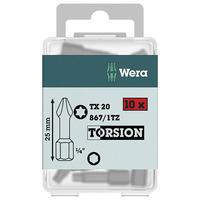 Wera 05072421001 Premium Torsion 1/4in Hex Drive Torx Bits TX20, P...