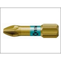 Wera 855/1 BTH Pozidriv BiTorsion PZ1 Bit Extra Hard 25 mm Carded Pack of 2