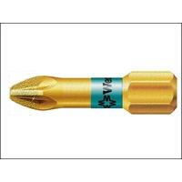 Wera 855/1 BDC Pozidriv BiTorsion PZ3 Bit Diamond Coated Tip 25 mm Carded