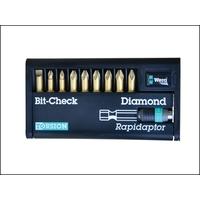 Wera Bit-Check Torsion Diamond Set Sl Ph & Pz 10 Piece WER344586