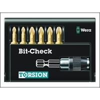 Wera Bit-Check 8055-6/TH Torsion Extra Hard Bit Set Set of 7 PZ