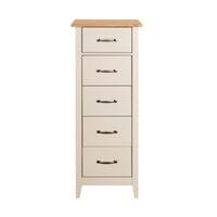 Westwick Oak Effect Tallboy Drawer Chest (H)1100mm (W)440mm