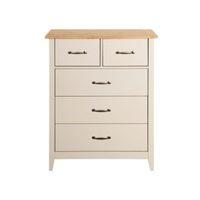 Westwick Oak Effect 5 Drawer Chest (H)940mm (W)770mm