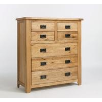 westbury reclaimed oak 4 over 3 chest of drawers