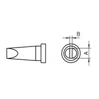 Weller T0054440799 LT C Solder Tip - Chisel Tip 3.2 x 0.8 x 12.5mm