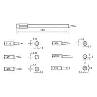 Weller NTB NT B Solder Tip - Chisel Tip 2.4 x 0.8 x 7.8mm