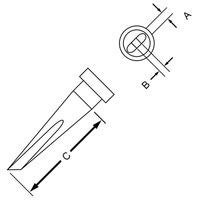 Weller T0054451199 LT GW2 Solder Tip - Gull Wing Ø3.5 x 4.8 x 17.8mm