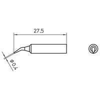 weller t0054486599 xnt 1x solder tip round 04mm