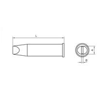 Weller T0054480299 XHT E WXP 200 / WP 200 Soldering Tip 7.6 x 1.5 ...