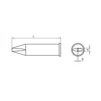 Weller T0054480499 XHT C WXP 200 / WP 200 Soldering Tip 3.2 x 1.2 ...