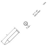 Weller T0054471899 XT F Soldering Tip 30° Round Bent 1.2mm