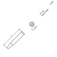 Weller T0054471599 XT BS Soldering Tip Round 2.4mm