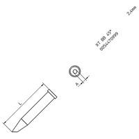 Weller T0054470999 XT BB Soldering Tip 45° Round Bent 2.4mm