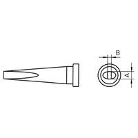 weller t0054443810 lt k solder tip chisel tip long 12 x 04 x 2