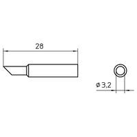 weller t0054488699 xnt cc 45 solder tip sloped 32mm