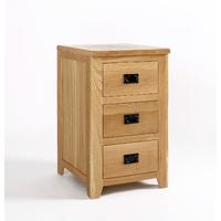 westbury reclaimed oak 3 drawer storage cabinet